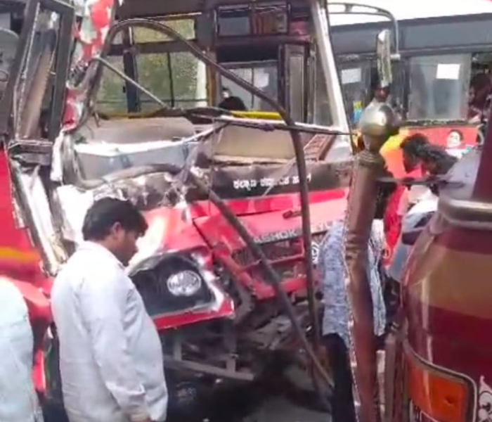 Bus and Lorry Accident | ಸಾರಿಗೆ ಸಂಸ್ಥೆ ಬಸ್ ಮತ್ತು ಲಾರಿ ಮಧ್ಯೆ ಮುಖಾಮುಖಿ ಡಿಕ್ಕಿ | Speed News Kannada