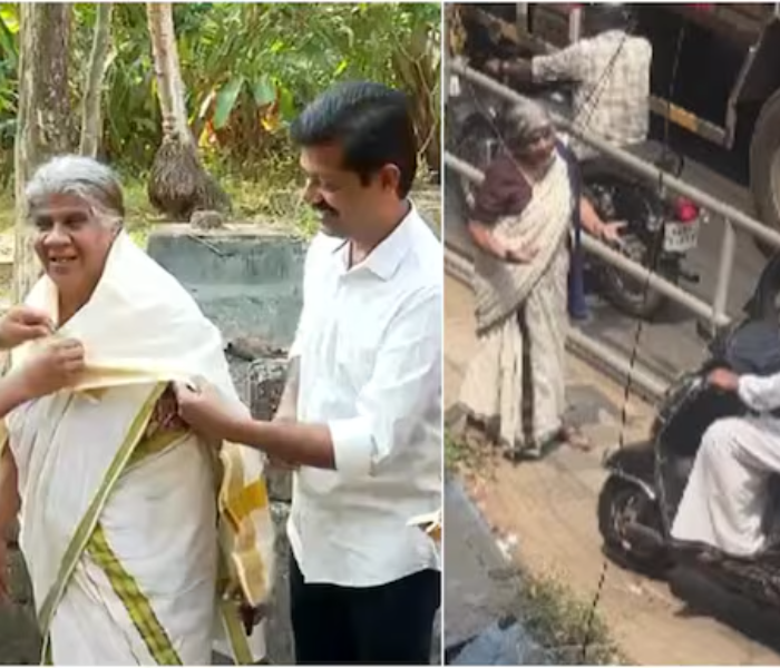 Tribute to the woman  | ಫುಟ್ ಪಾತ್ ನಲ್ಲಿ ಸ್ಕೂಟರ್ ಸವಾರಿ ಮಾಡದಂತೆ ತಡೆದ ಮಹಿಳೆಗೆ ಸನ್ಮಾನ | Speed News Kannada