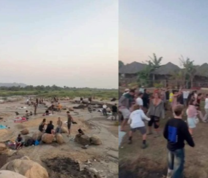 Foreigners party on the banks of Tunga River | ತುಂಗಾ ನದಿ ತೀರದಲ್ಲಿ ವಿದೇಶಿಗರ ಪಾರ್ಟಿ ರೆಸಾರ್ಟ್ ಮಾಲೀಕರ ಮೇಲೆ ಬಿತ್ತು ಕೇಸ್ | Speed News Kannada