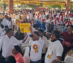 black flag ; dcm shivakumar embrassed  Speed News Kannada