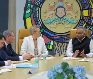 Minister Priyank Kharge | AI ತಂತ್ರಜ್ಞಾನ ಹಂಚಿಕೆ ಕುರಿತು ಫ್ರಾನ್ಸ್‌ ಸಚಿವೆ ಜತೆ ಸಚಿವ ಪ್ರಿಯಾಂಕ್‌ ಖರ್ಗೆ ಚರ್ಚೆ | Speed News Kannada