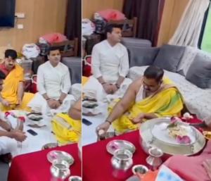 Railway Salon | ರೈಲ್ವೆ ಸಲೂನ್ ಕೋಚ್‌ನಲ್ಲಿ ನಡೆದ ರುದ್ರಾಭಿಷೇಕ ಪೂಜೆ ವಿಡಿಯ...