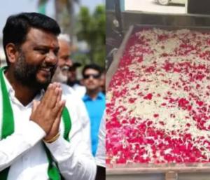HASSAN | ಚೆನ್ನಮ್ಮ ಪಾರ್ಥಿವ ಶರೀರಕ್ಕೆ ಪುಷ್ಪ ನಮನ 2 ಟ್ರ್ಯಾಕ್ಟರ್ ಹೂ ತರಿಸಿ...